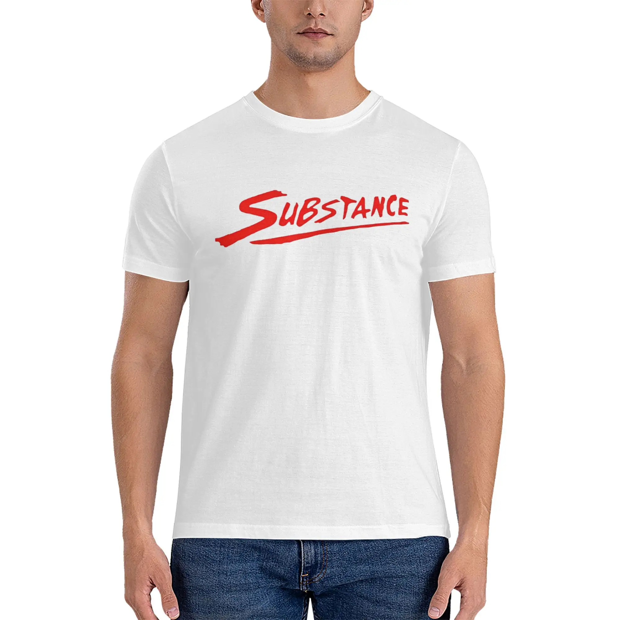 SUBSTANCE DEMI LOVATO Tshirt Men's Cotton Tops Funny  Crewneck Short Sleeve image 2
