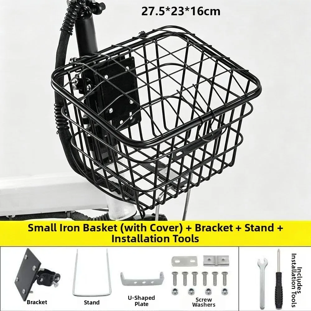 Large Capacity Folding Electric Vehicle Bag Bracket Type Dustproof Waterproof Mountain Bike Basket With Inner Liner Black view 6