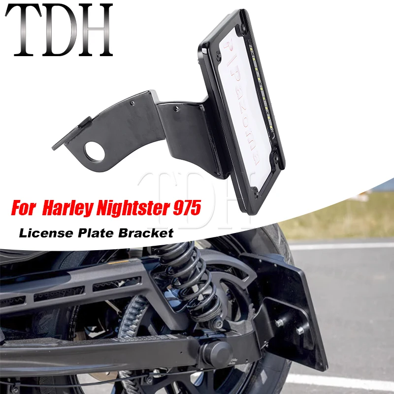 License Number Holder Plate Mount Vertical License Plate Bracket For Harley Nightster 975 RH975 2022-UP Motorcycle Accessories