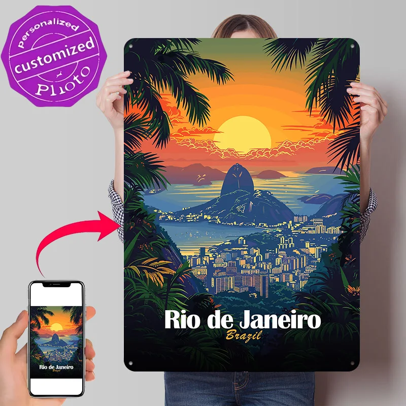 Rio De Janeiro Decor Luxury Decoration Home Decor Items Vintage Metal Signs Wand Deko Tin Sign Bar Accessories Room Ornaments