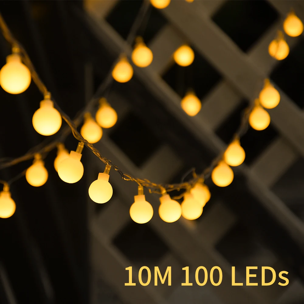 

10M Ball Led String Lights Morocco Christmas Fairy LED Light Indoor Outdoor Use Camping Light For Decorative In Garden Bedroom