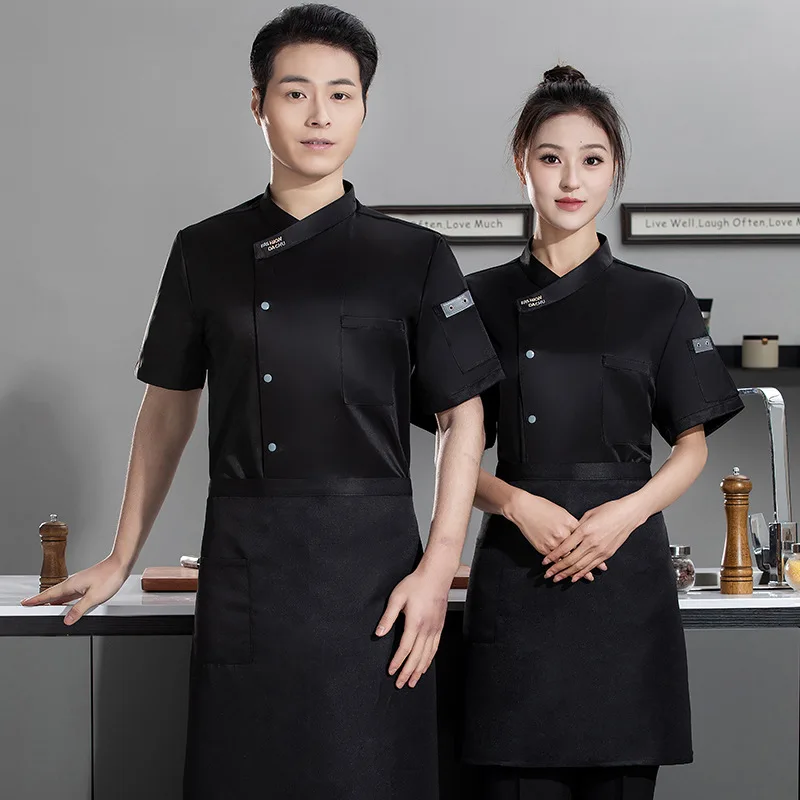 ベイカーズベーカリーシェフ作業服半袖ホテルレストランキッチンシェフ服キッチンジャケット