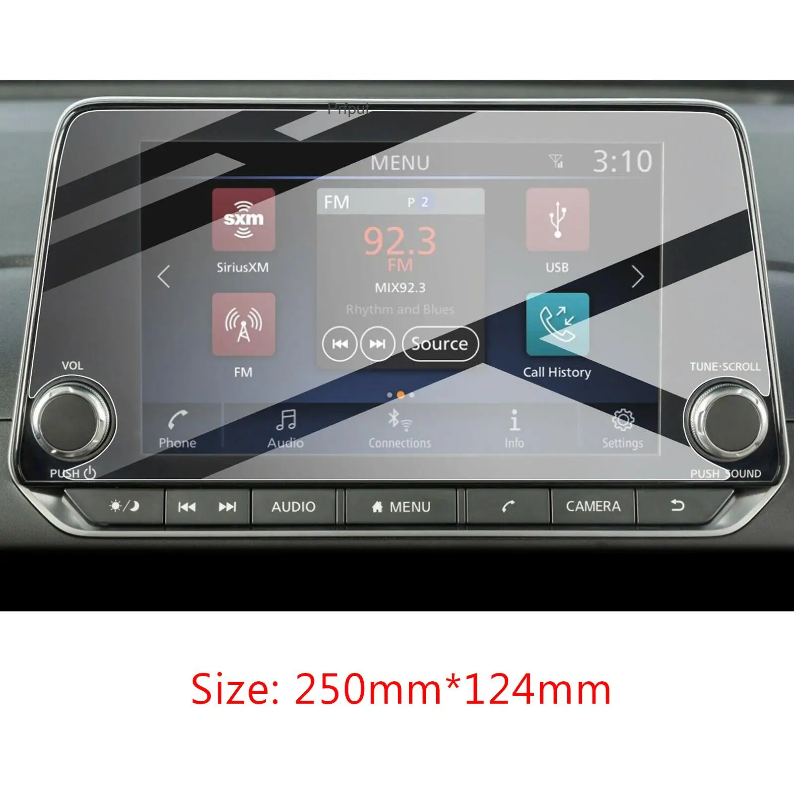 Tempered Glass Film Screen Protector For Nissan Altima Juke 2 Sentra 14 Rogue S SL SV 2019-2021 Car radio GPS Navigation