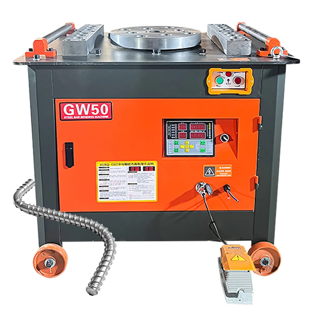 Industrial Rebar Bender Voltage Configuration 380V/220V/415V Options GW50 Silent CNC Bending Machine