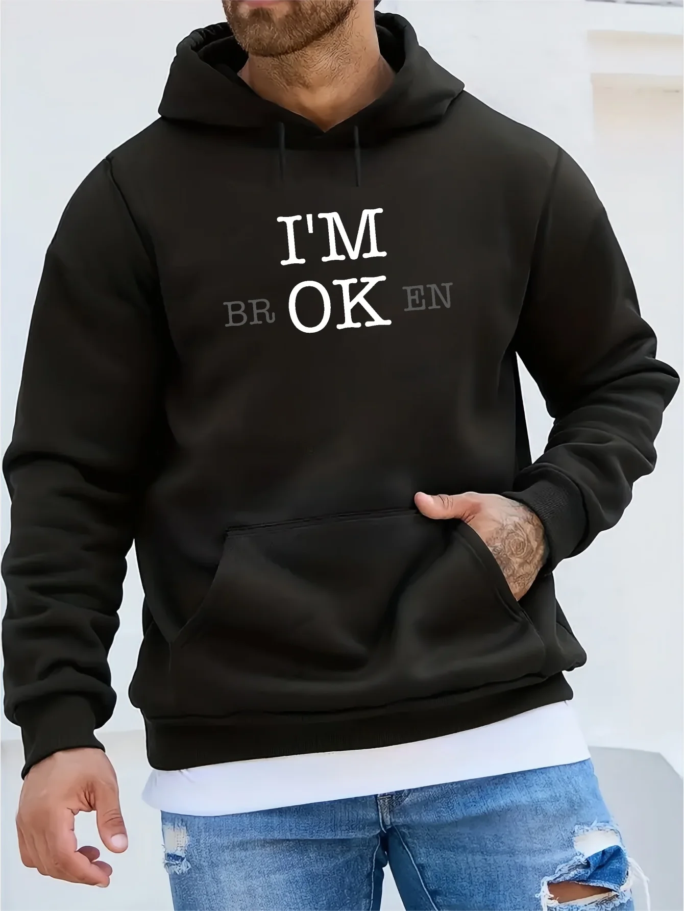 "I'm Ok" Men's Hood… - image