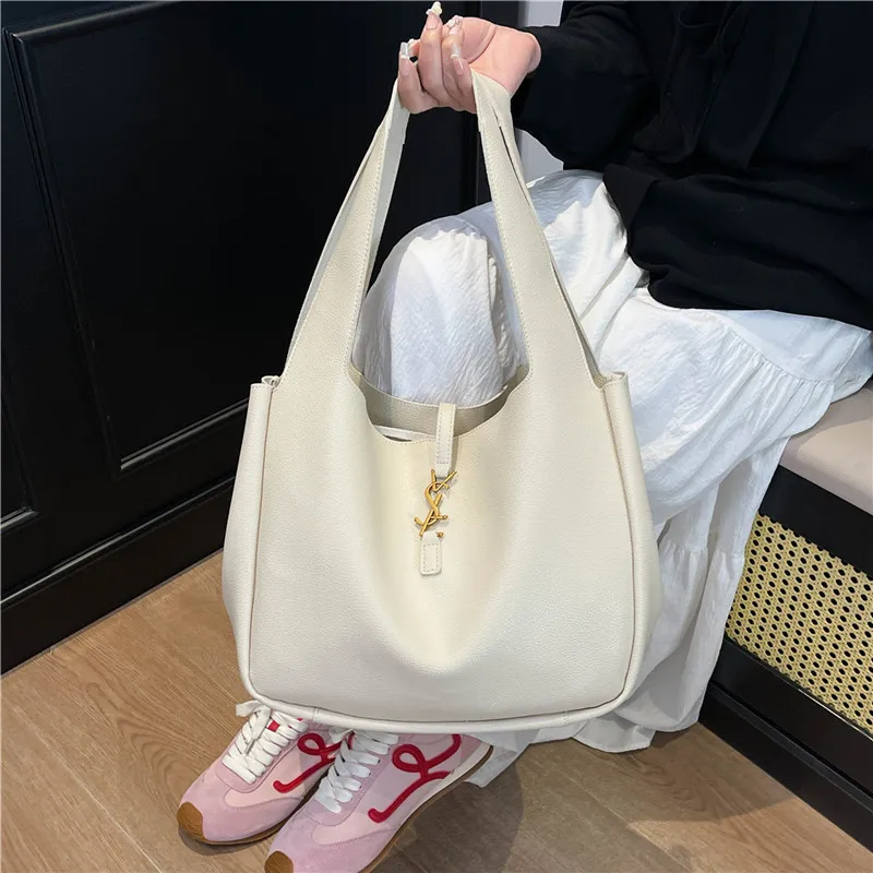 Trendy Spring Shopper Tote Insert Single Shoulder Bag Large Capacity Bucket Handbag