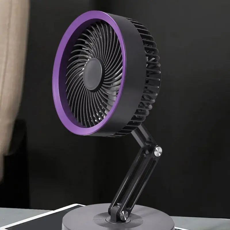

D0AB Space Saving Rotating Electric Fan Adjustable Cooling Plastic Texture Suitable for Home Office Quiet Motor