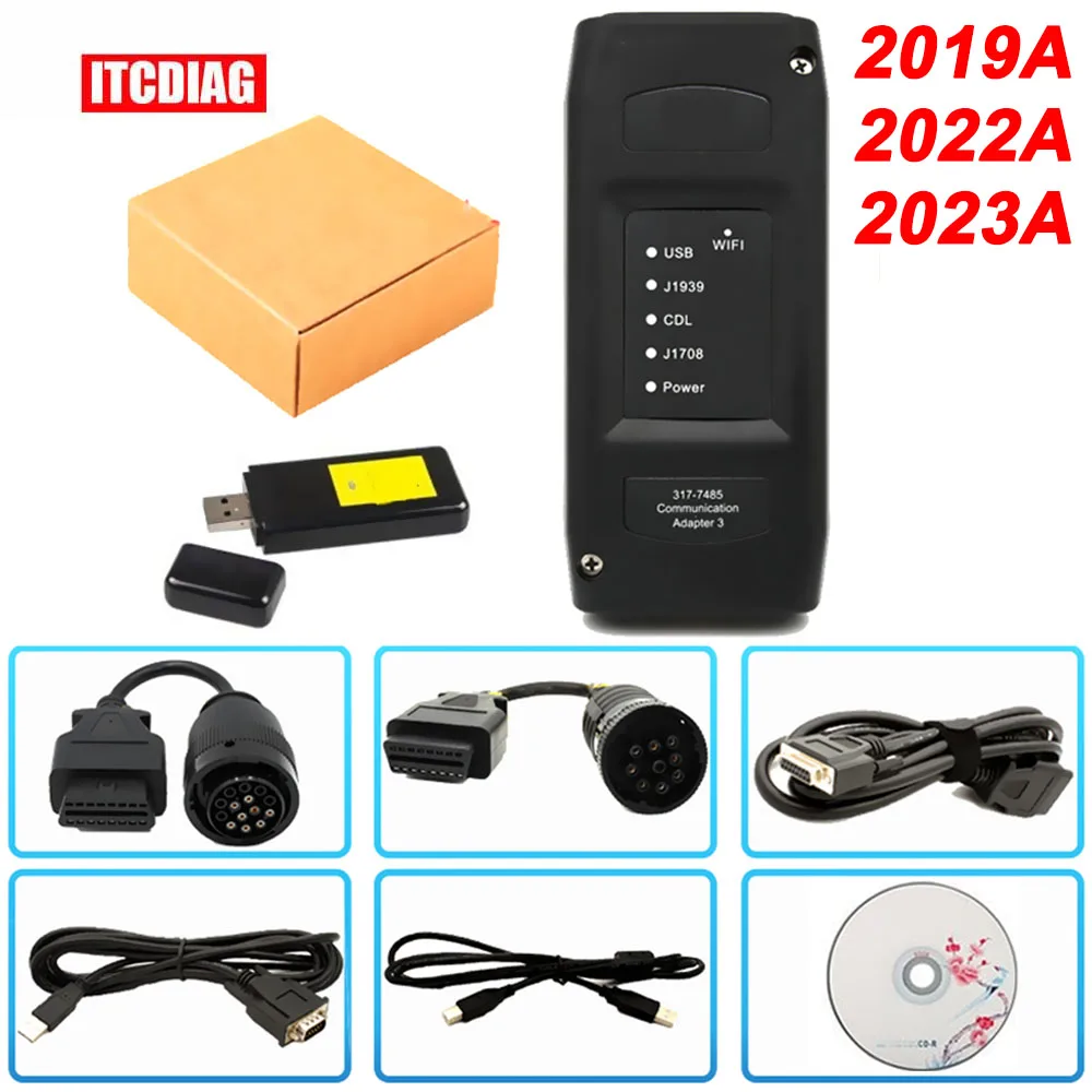 

CAT ET3 Wireless Adapter III WiFi 2019A/2022A/2023A Truck Diagnostic Tool ET3 WiFi 14PIN & 9PIN Cable ET3 Heavy Duty Scanner