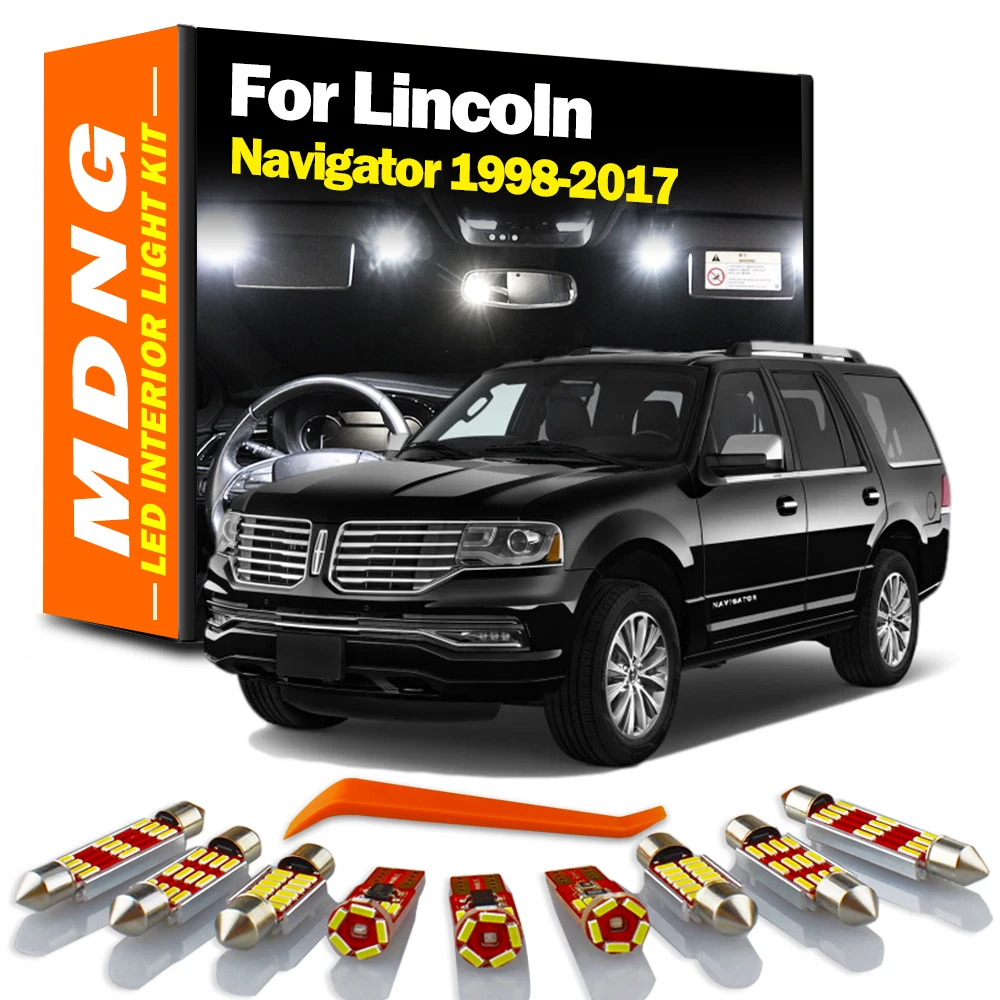 

MDNG для Lincoln Navigator 1998-2010 2011 2012 2014 2016 2017 Автомобильная интерьерная Карта Купол багажника фотолампы комплект аксессуаров