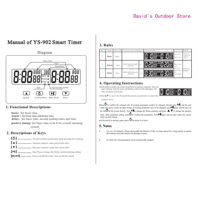 Upgrade Chess Clock Competition Hour Meter Board Game Stopwatch Watch X3UA