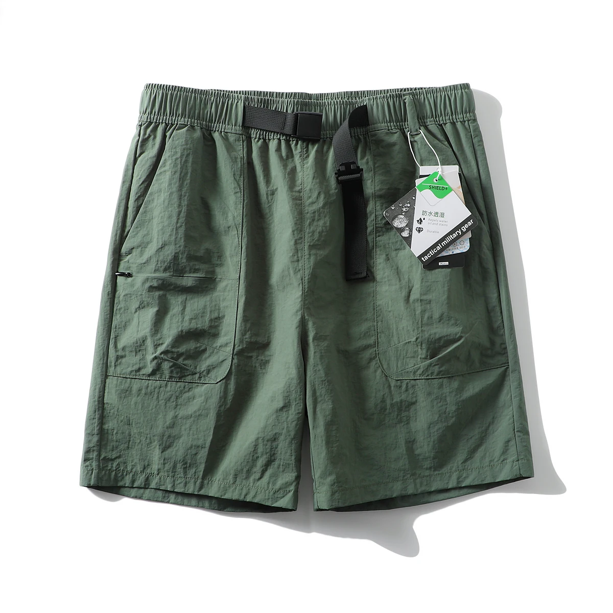 กางเกงลำลองผู้ชายสำหรับกิจกรรมกลางแจ้ง ระบายอากาศได้ดี กันน้ำ ทรงตรง สไตล์ลำลอง แฟชั่นฤดูร้อน ความยาวห้าส่วน