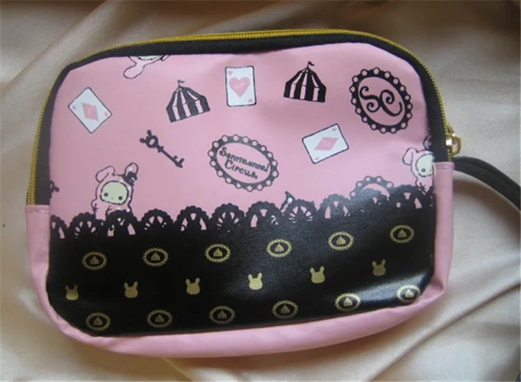 New Kawaii Cute Anime Sentimental Circus Girls Children PU Coin Purse Small Wallets Make-up Cosmetics Bags For Women