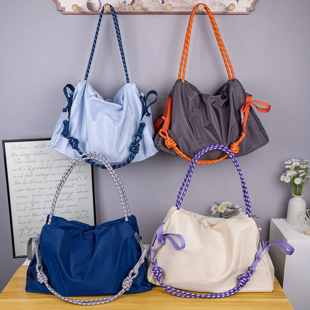 Large Capacity Waterproof Nylon Crossbody Storage Bag Unisex Casual Shoulder Organizer Bag for Travel Commute Sports