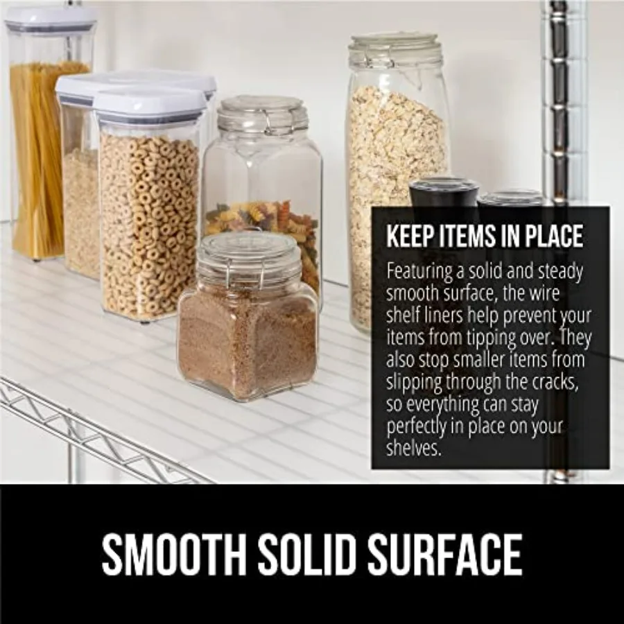 مجموعة بطانة أرفف سلكية مكونة من 4 بطانة درج مضلعة لخزائن المطبخ 14 × 36 بطانة رف سلكية شفافة مع قبضة قوية 17.5 × 20 Ri