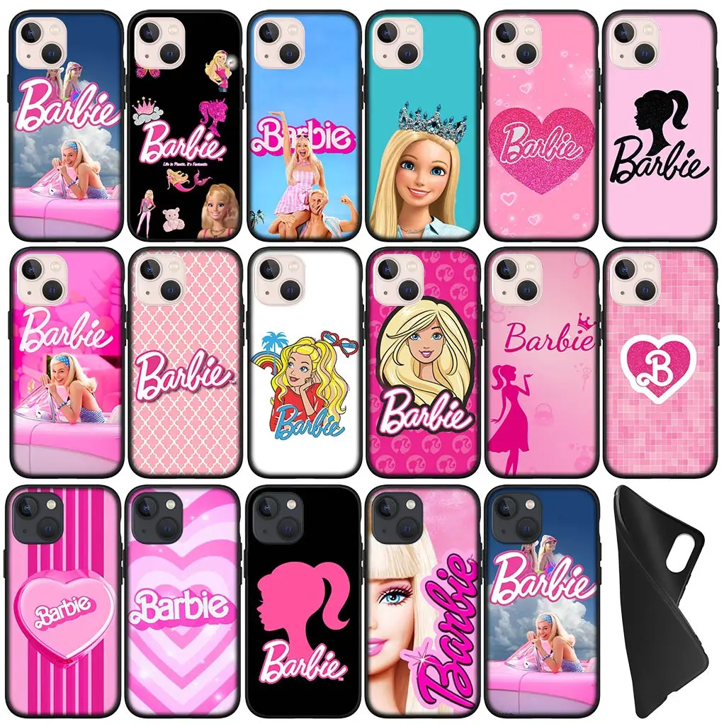 Barbies Fashion Princess Cover Phone Case for Apple iPhone 15 14 Plus 13 12 Mini Pro Max + 13Pro 14+ 15+ Flexible Coque