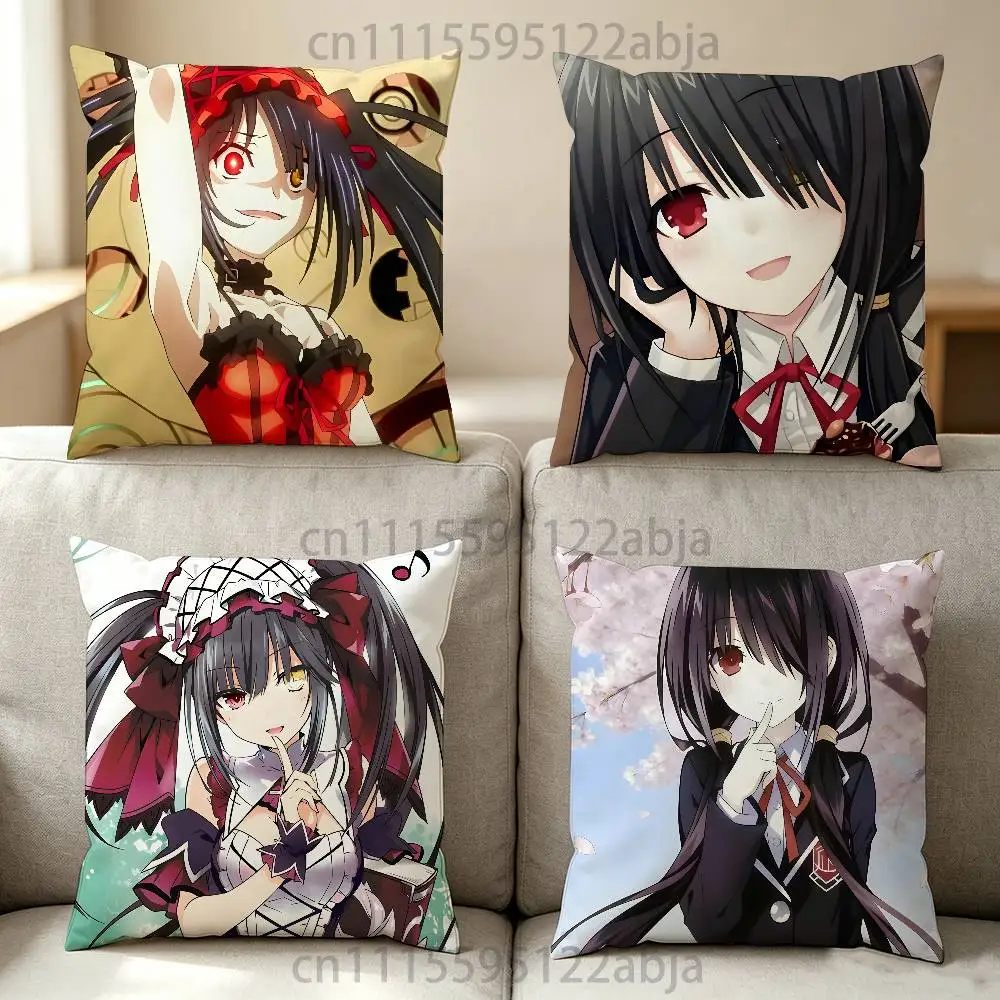 D-Date A Live K-Kurumi Tokisaki Throw Pillow Case 40x40cm Decoration DIY Square Chair Pillowcase Pad Cover
