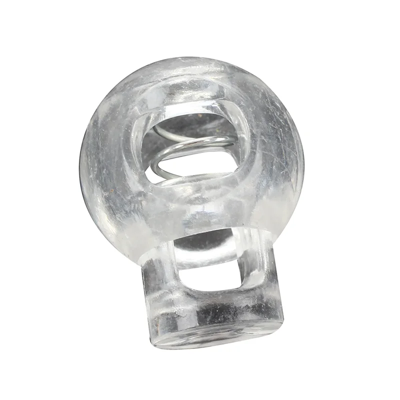 Plastic Toggle Spring Stop Single Hole String Cord Locks 100 Pcs-AT36