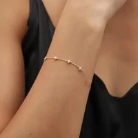 New Stainless Steel Zircon Necklaces for Women 18K Gold Plated Four Leaf Grass Collar Chain Necklace Luxury Jewelry Gift - Image 3