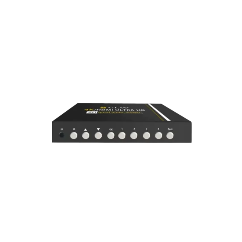 4K@30Hz HDMI 4X1 Quad Multi Viewer 4 In 1 Out Seamless Splitter with PIP POP Button Control Power‑Off Memory for CCTV PC Monitor