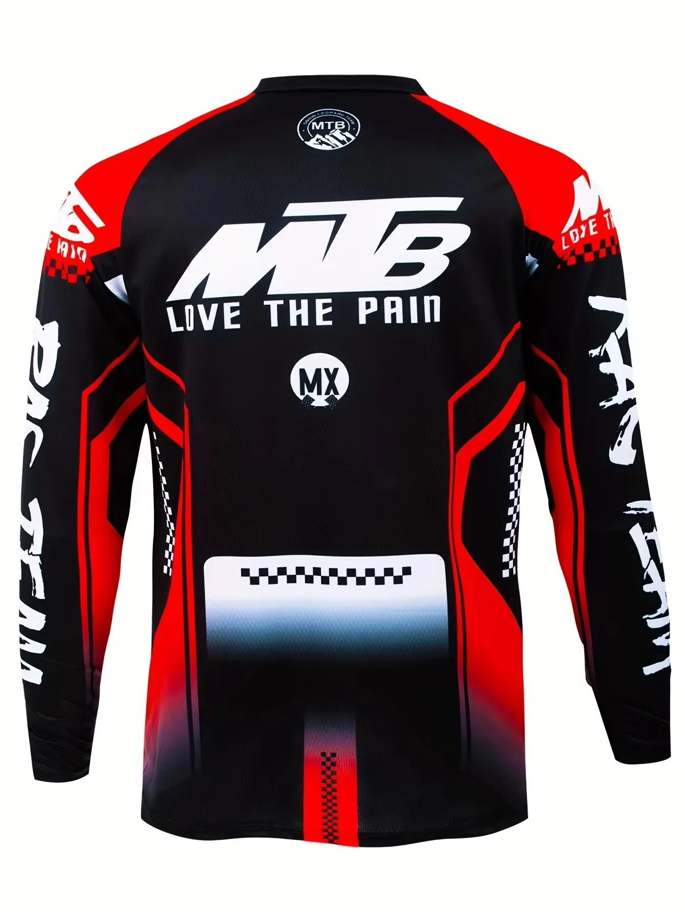 Neu eingetroffen: Unisex-T-Shirt mit Splash-Motiv, V-Ausschnitt, langen Ärmeln, aus Jersey, für Motocross, geeignet für Offroad-, Dirtbike- und Downhill-Fahrten. – Detail 7