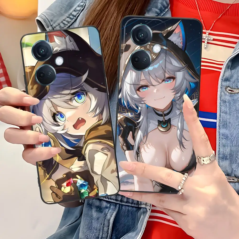 

HSR Cipher Matte TPU Mobile Phone Case for OPPO Reno 14 13 12 11 10 9 8 7 6 5 F T Pro 5G Colorful Printing Cover