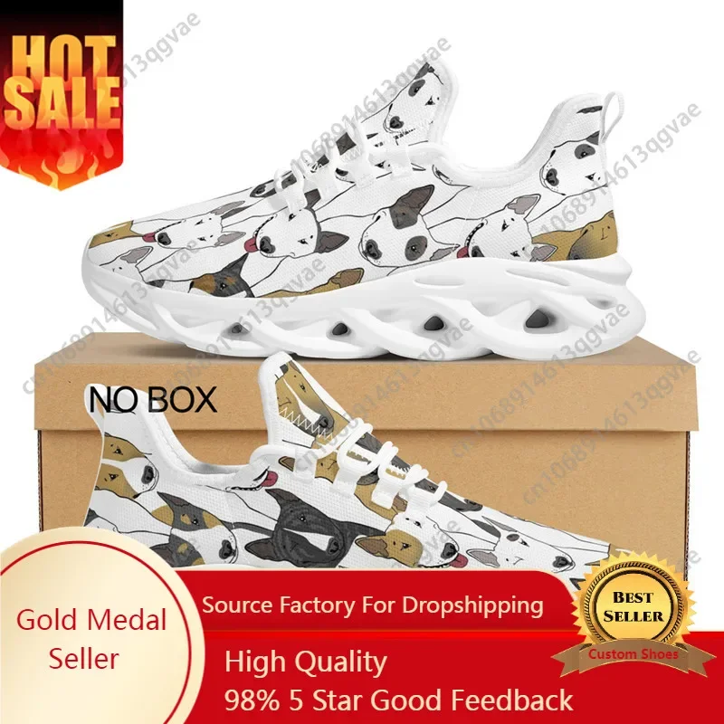 

Bull Terrier Dogs Print Women Shoes Summer Sneakers For Couple Casual Flats Lace-up Shoes Lightweight Drop Shipping