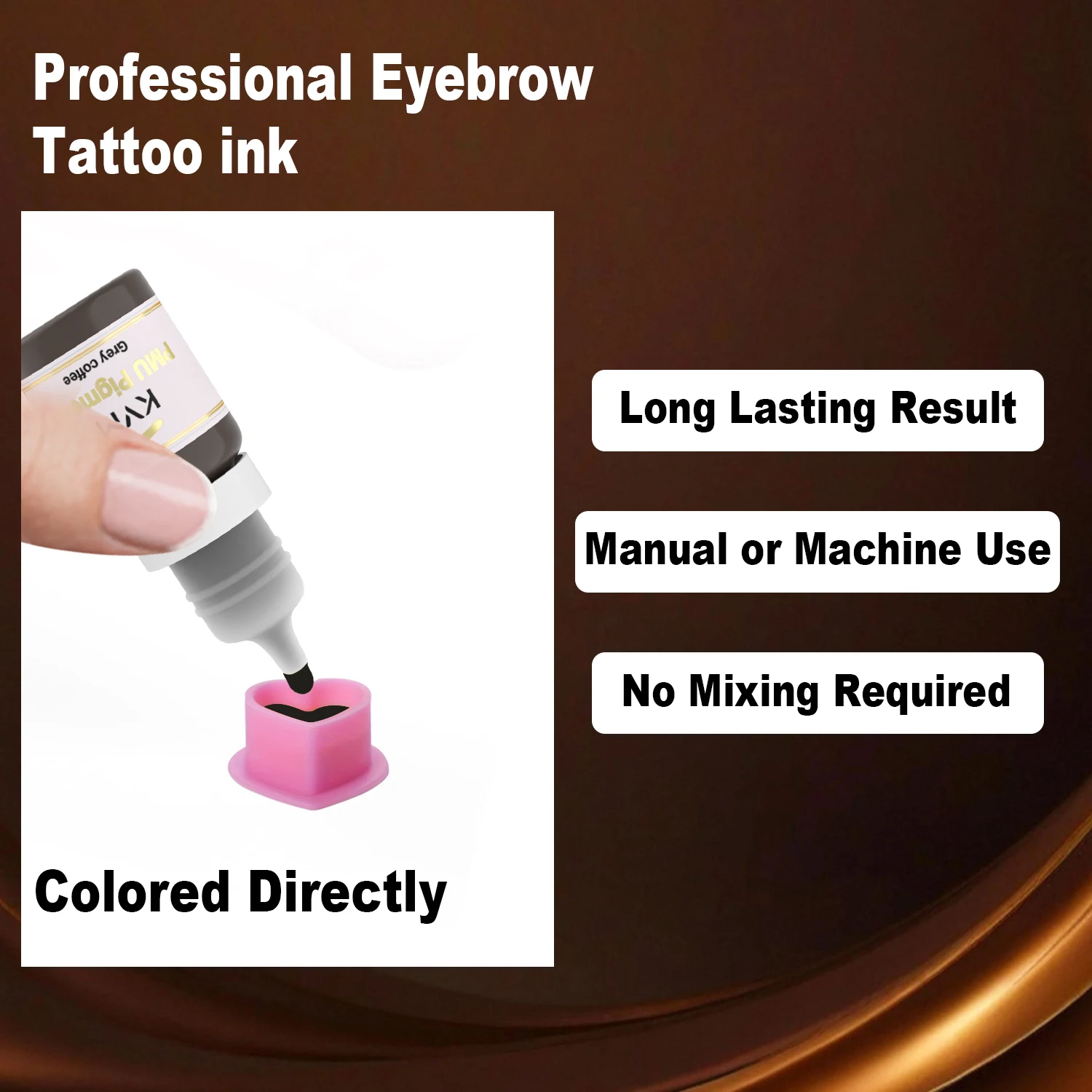 KVM 5 Colors 5ML Eyebrow Tattoo Ink Professional Pigment Microblading Paint Ink for Semi Permanent Makeup Tattoo Art Supplies