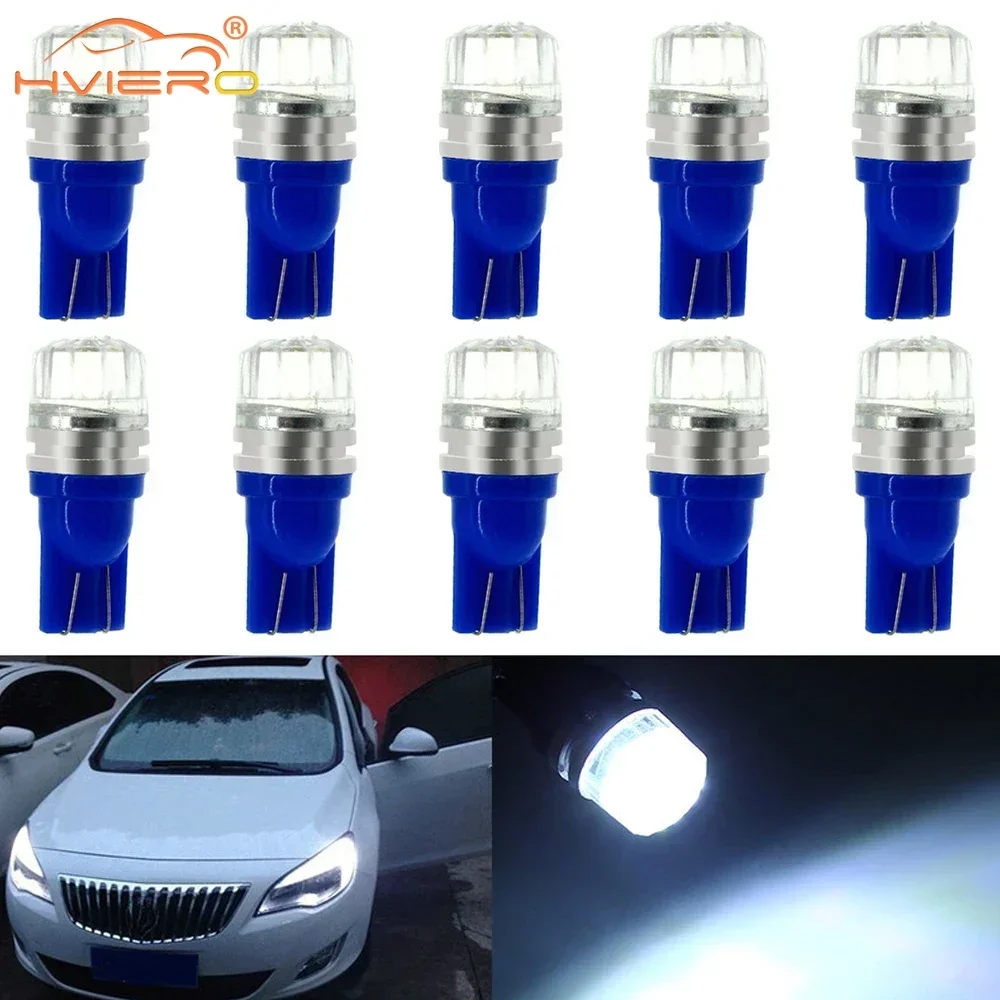 

10Pcs Auto Wedge Turn Signal Lamp Tail Backup T10 W5w Multiple Colors Car License Plate LED 12V Dome Lights Reading Parking Bulb