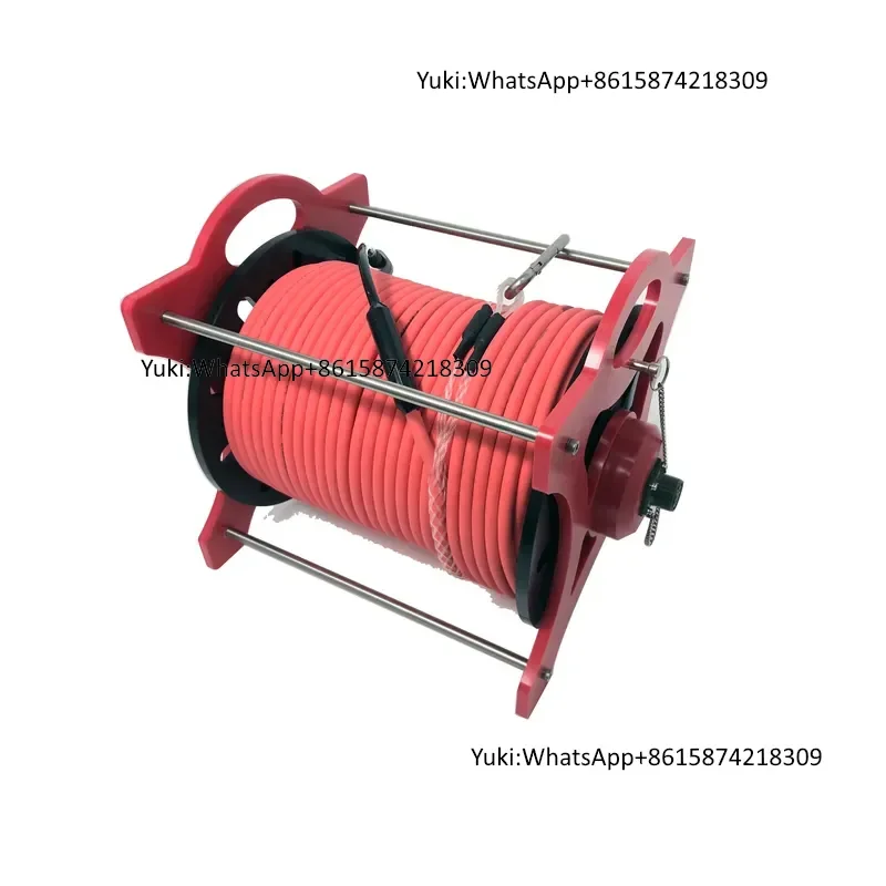 Manual Retractable POM Frame Spool R107-D11L100 with 316L Stainless Steel Support Drones Accessories Featuring Slip Ring view 6