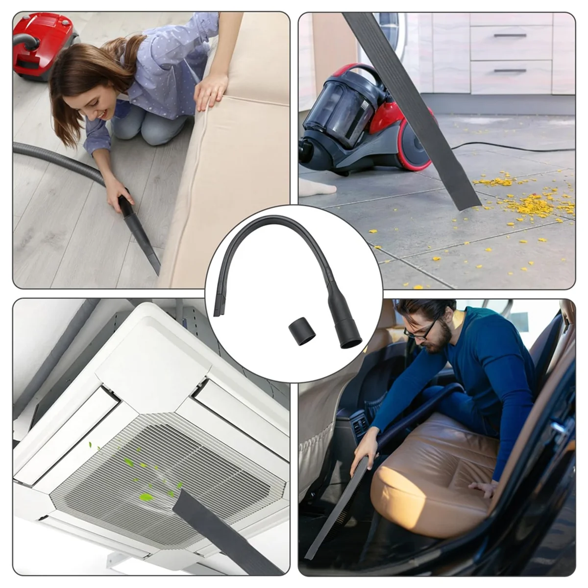 人気の掃除機アタッチメント、隙間ノズル、掃除機用 32/35mm 接続、家具や車の下の掃除用