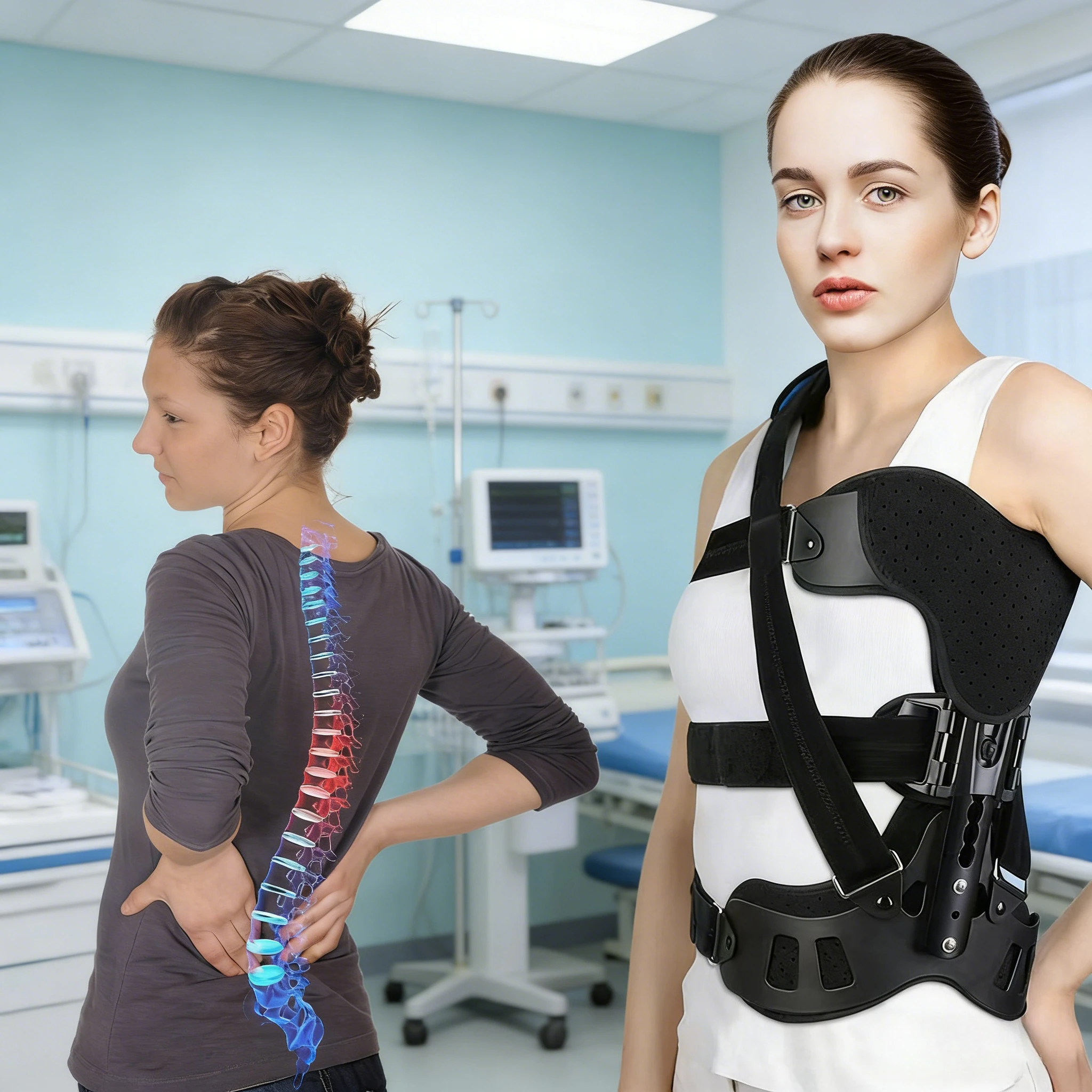 

Универсальный корректор осанки при сколиозе, регулируемый ортопедический корсет для позвоночника, вспомогательное средство для послеоперационного восстановления спины