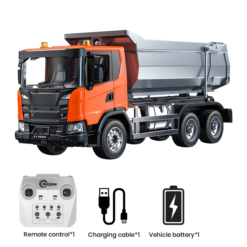 Double E E593 1/20 Alloy RC Dump Truck Car Sound Light Children