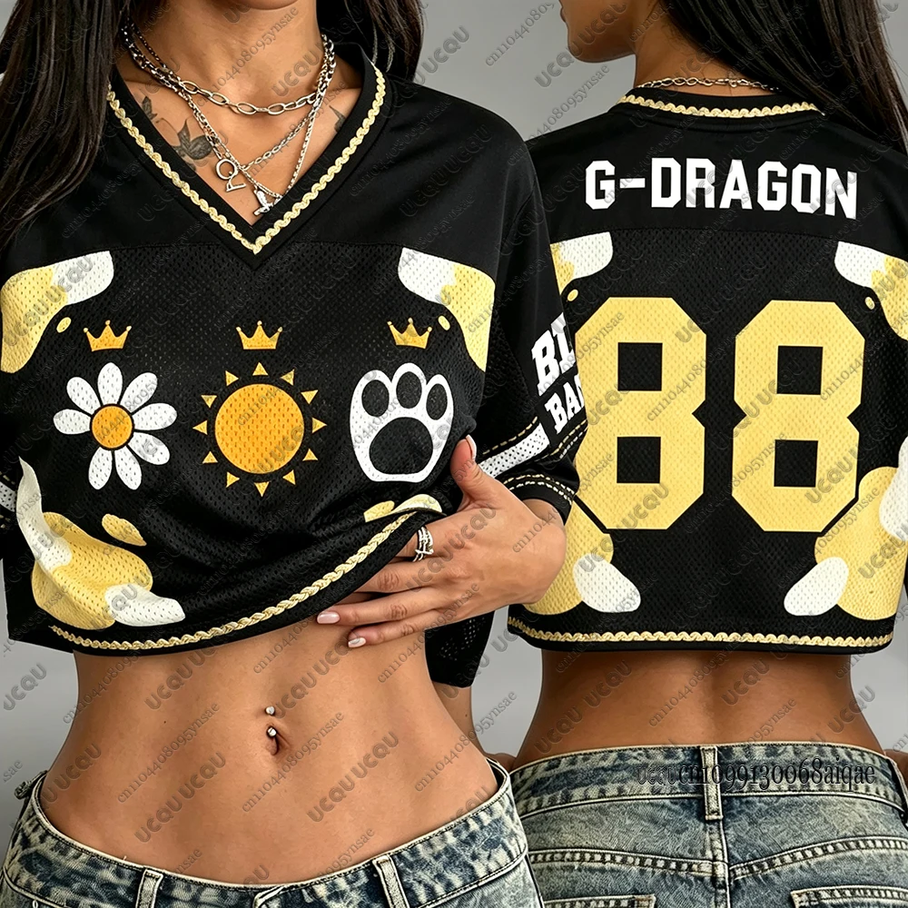 Kpop Big Bang XX:COSMOS World Concert Tour Jerseys For Women 20th Anniversary Crop Top Fans' Peripheral Gifts Y2K Street Tops
