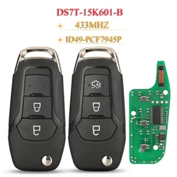 jingyuqin 2/3 przyciski pilota samochodowego 315Mhz ID49 dla Ford KA Mondeo Glaxy S-Max Ranger F150 EB3T-15K601-BA DS7T-15K601-B