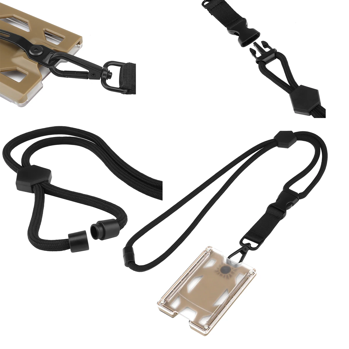 

Легкий держатель для бейджа с пряжкой T4 QD, кошелек, держатель для карт, стальной слот, ремешок, карабин, стальной зажим