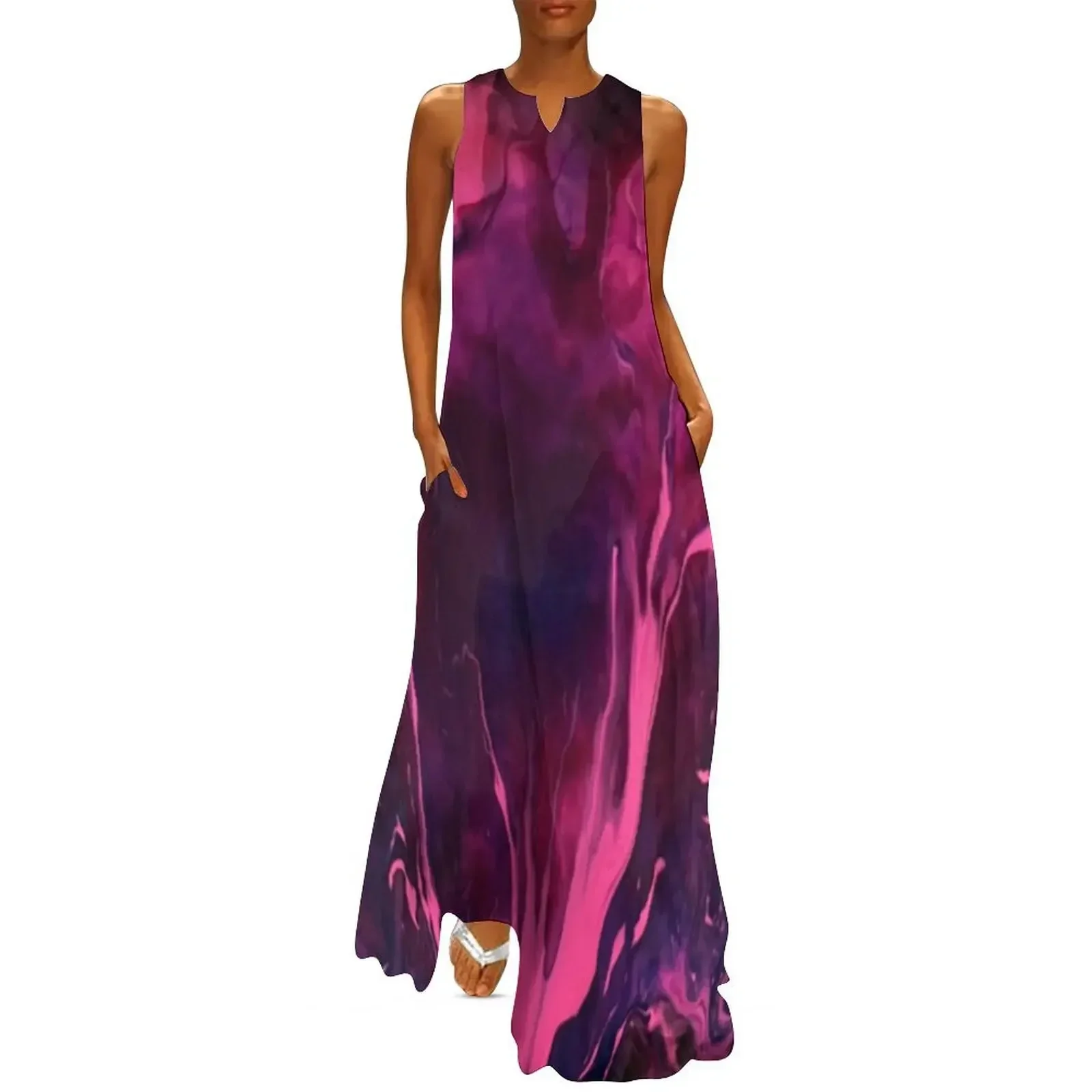 

SLB Designs Pink Flames Long Dress Women's summer dresses prom dress summer dresses women 2025 beach dress