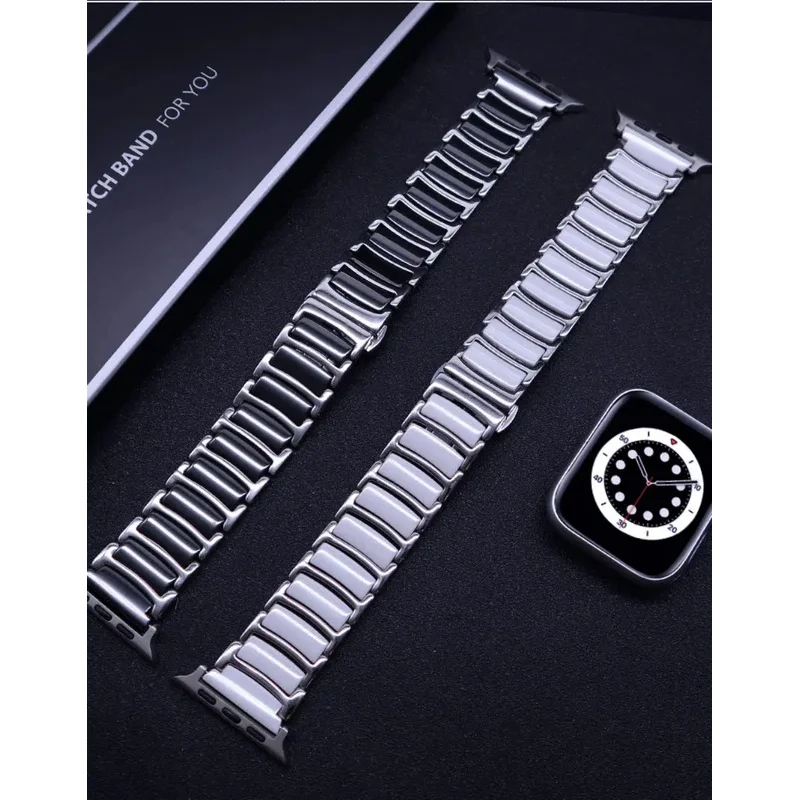 Tali Keramik untuk Apple Watch Band 10 9 8 7 46Mm 42Mm 45Mm 41Mm Ultra 49Mm Gelang Jam Olahraga IWatch Seri 6 5 4 SE 44Mm 40Mm Band