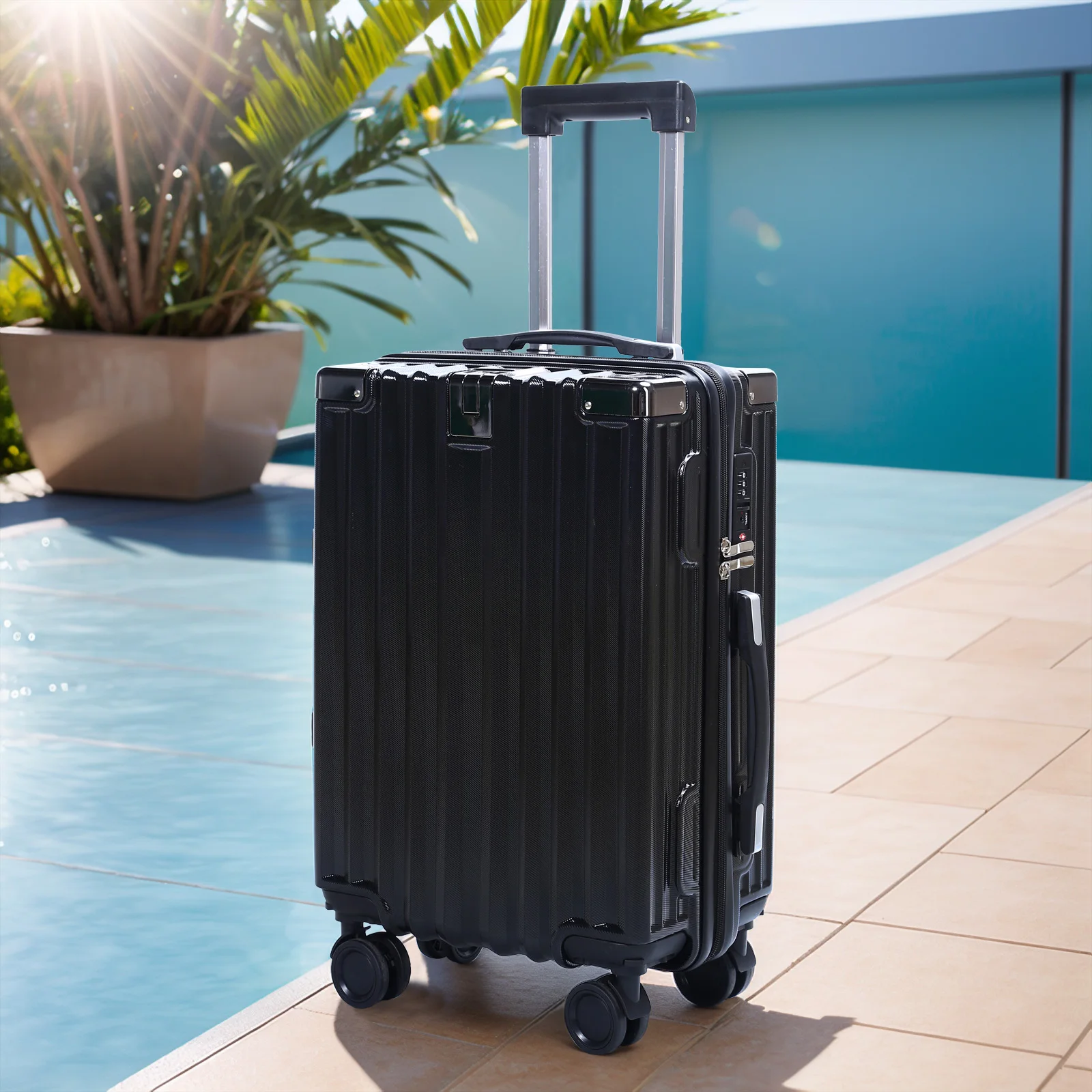 

1 шт., 20 дюймов, ручная кладь в твердом переплете, твердый чемодан, вращающиеся колеса/разнонаправленные колеса, легкий/короткие поездки