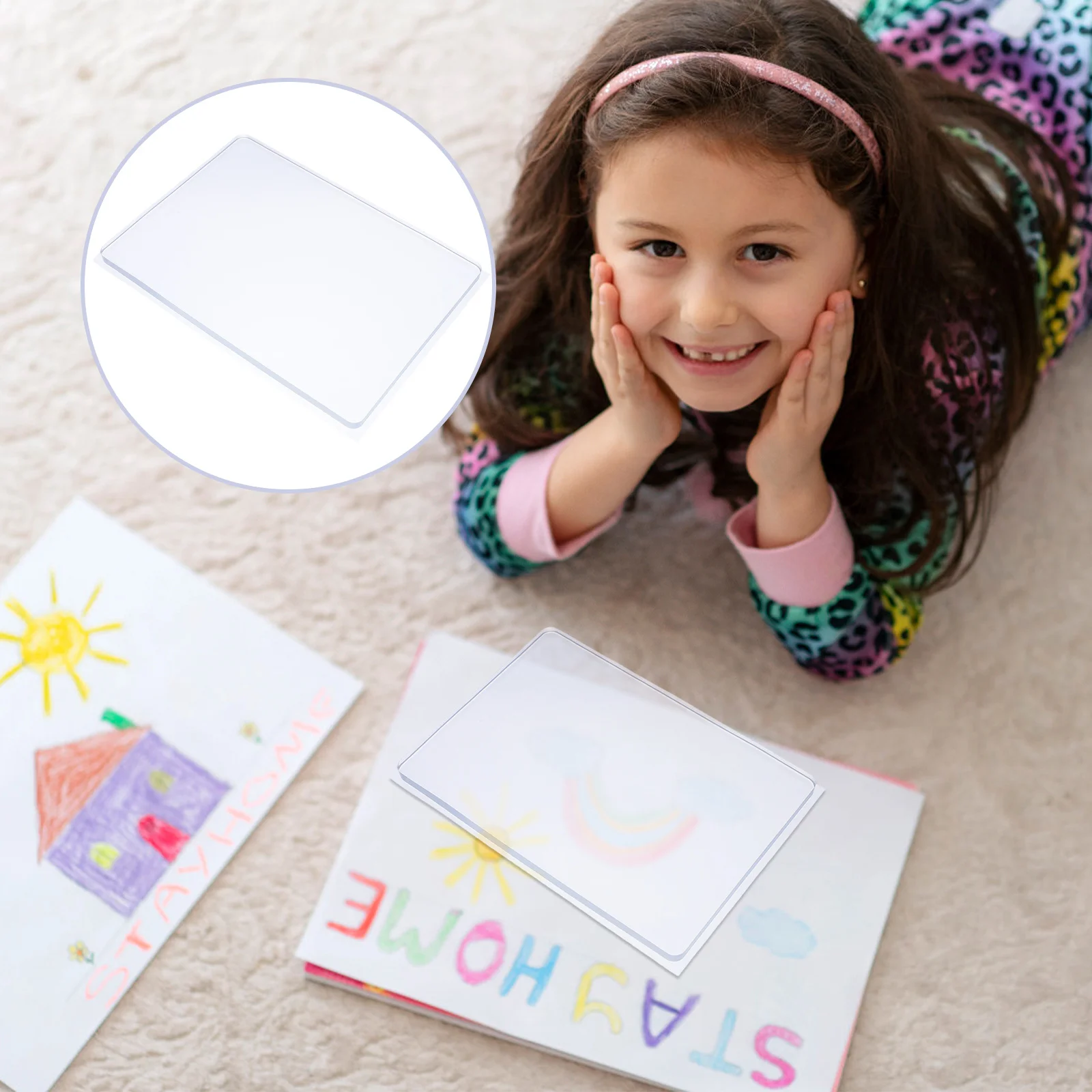 

7"X5.11" Reusable Gel Printing Plate Soft Flexible Art Transfer Board For Painting Diy Craft Projects Clear Gel