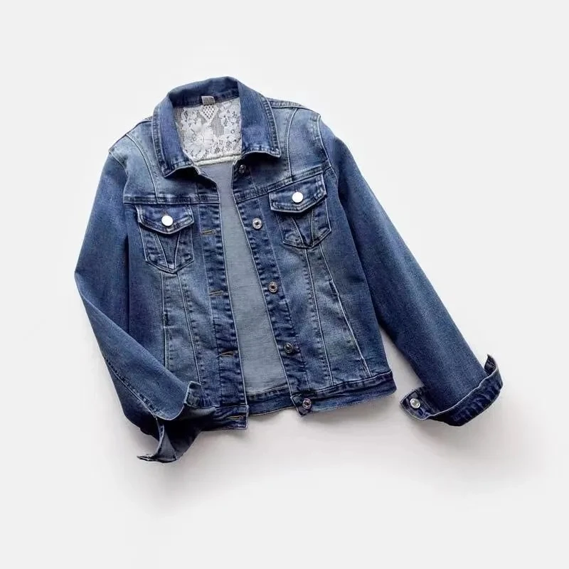 Autumn Denim Jacket Women Long Sleeve Short Jacket Korean Elasticity Slim Jean Coat Streetwear Vintage Spring Basic Outerwear