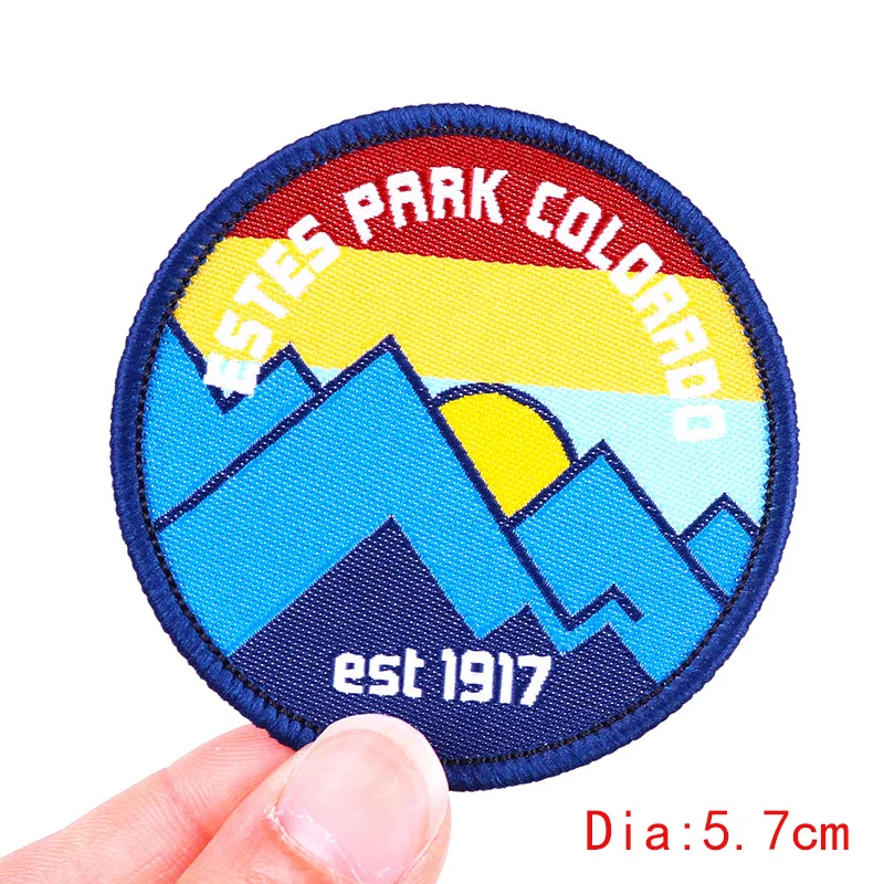 Outdoor Travel Patch Mountain Patches On Clothes Sew On Patches For Clothing Applique On Fabric Nature Adventure Badge Stickers