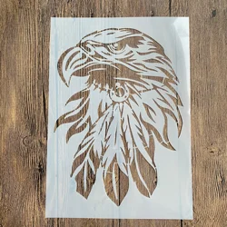 A4 29*21 cm DIY Stencils muurschildering Plakboek Kleuring Embossing Album Decoratieve Papieren Kaart Sjabloon muur Dier Eagle