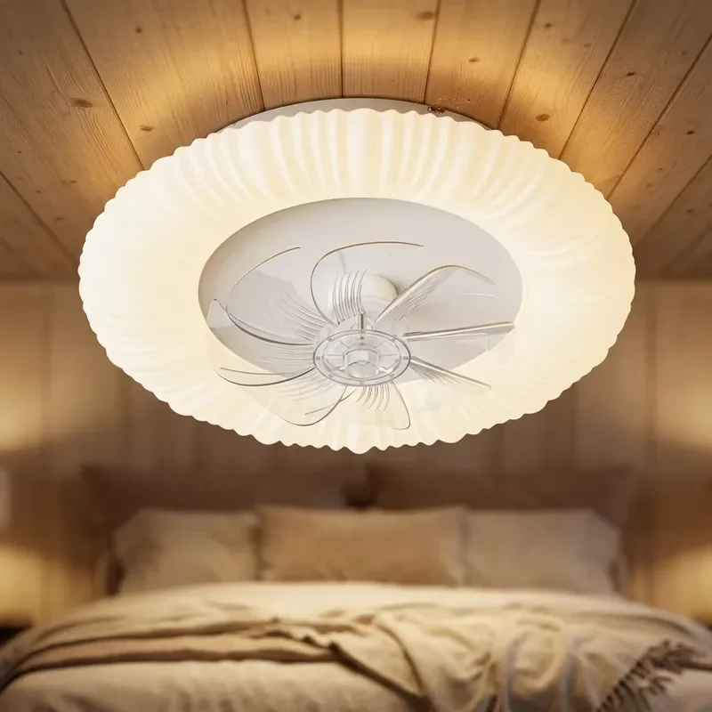Modern DC Motor Ceiling Fan With Light Remote Control Silent Operation For Bedroom Living Room Home Decor Lighting Fixture