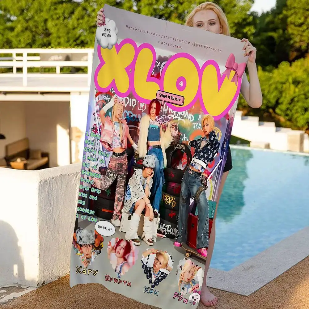 Kpop Group XLov Microfiber Beach Towel Absorbent Quick dry Soft Yoga Swimming Resort Mountain Climbing Towel