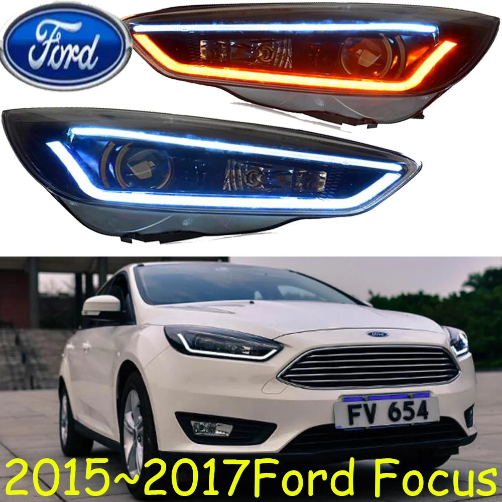 1set 2015 2016 2017y car bumer head light taillight for Focus headlight car accessories LED DRL HID xenon fog for Focus headlamp