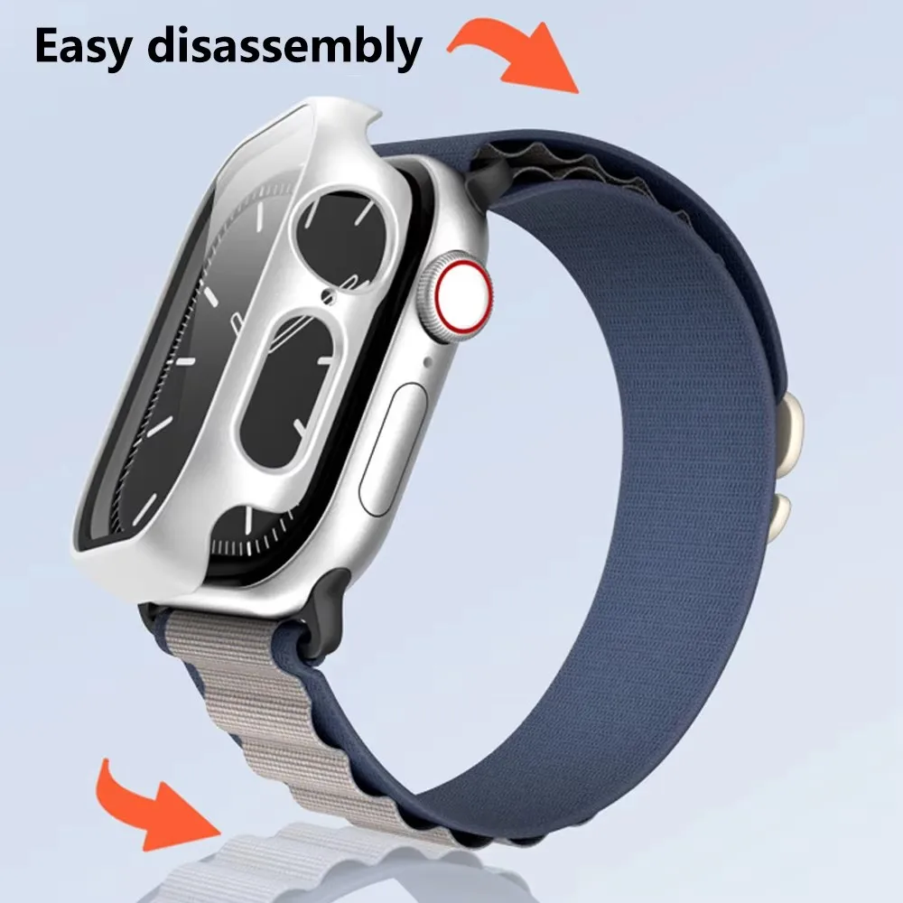 Glass+Case for Apple Watch 10 42mm 46mm ,Screen Protector Hard PC Bumper Tempered Glass for iWatch series 10 42/46mm Accessories