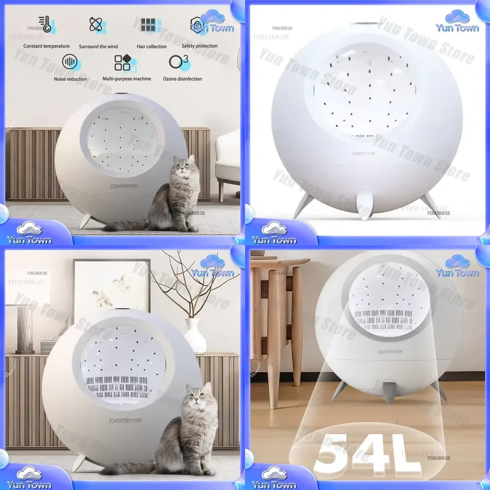 for Automatic Small Dog Dryer Box for Smart Pet Drying Box 54L for Cat Blowing Machine for Household Dog Hair Dryer for Dog