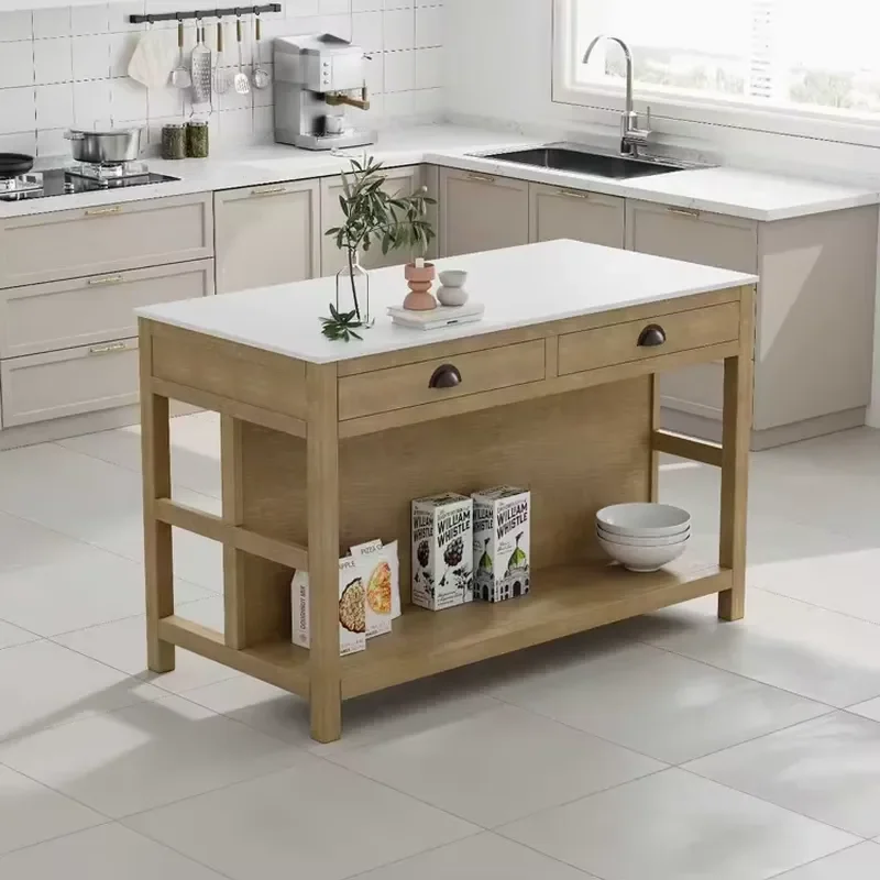 Rustic Side Cabinet Porch Table Buffet Kitchen Island for Dining Room Storage Furniture