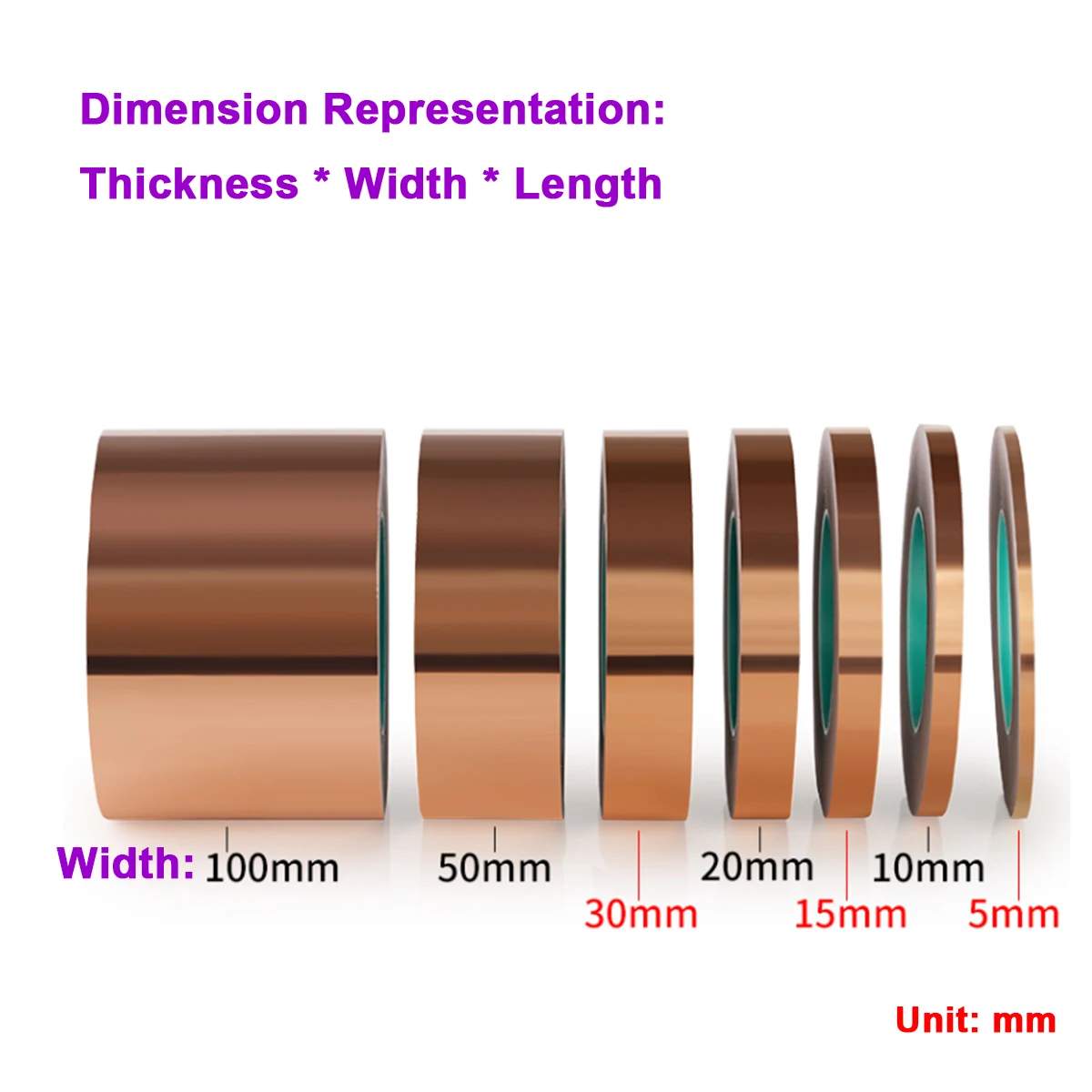 Double-Sided Conductive Tape Pure Copper Thickened With Signal Enhancement Shielding Tape High-Temperature Resistant Sticker