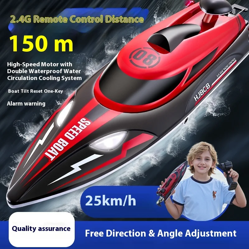 

HJ808 High Speed RC Boat 2.4Ghz Remote Control Watercraft 25km/h Fast Racing Boat with Waterproof Design Competition Ship